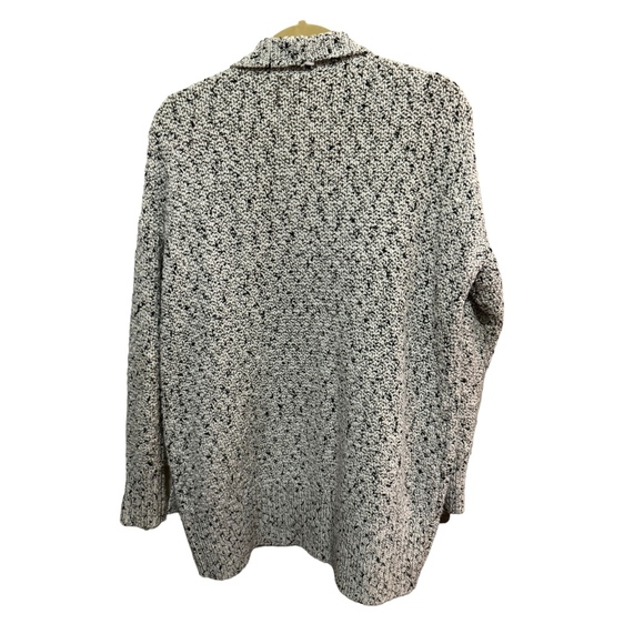 LOFT - Long Open front Cardigan - Cream / Black - Size XS/S - Picture 2 of 2